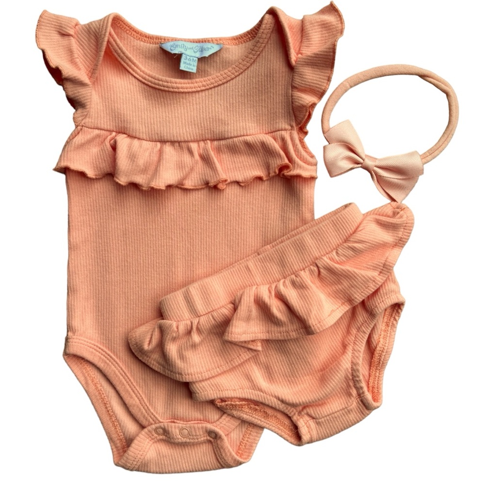 Emily & Oliver Baby Girl Matching Set 3-6 Months